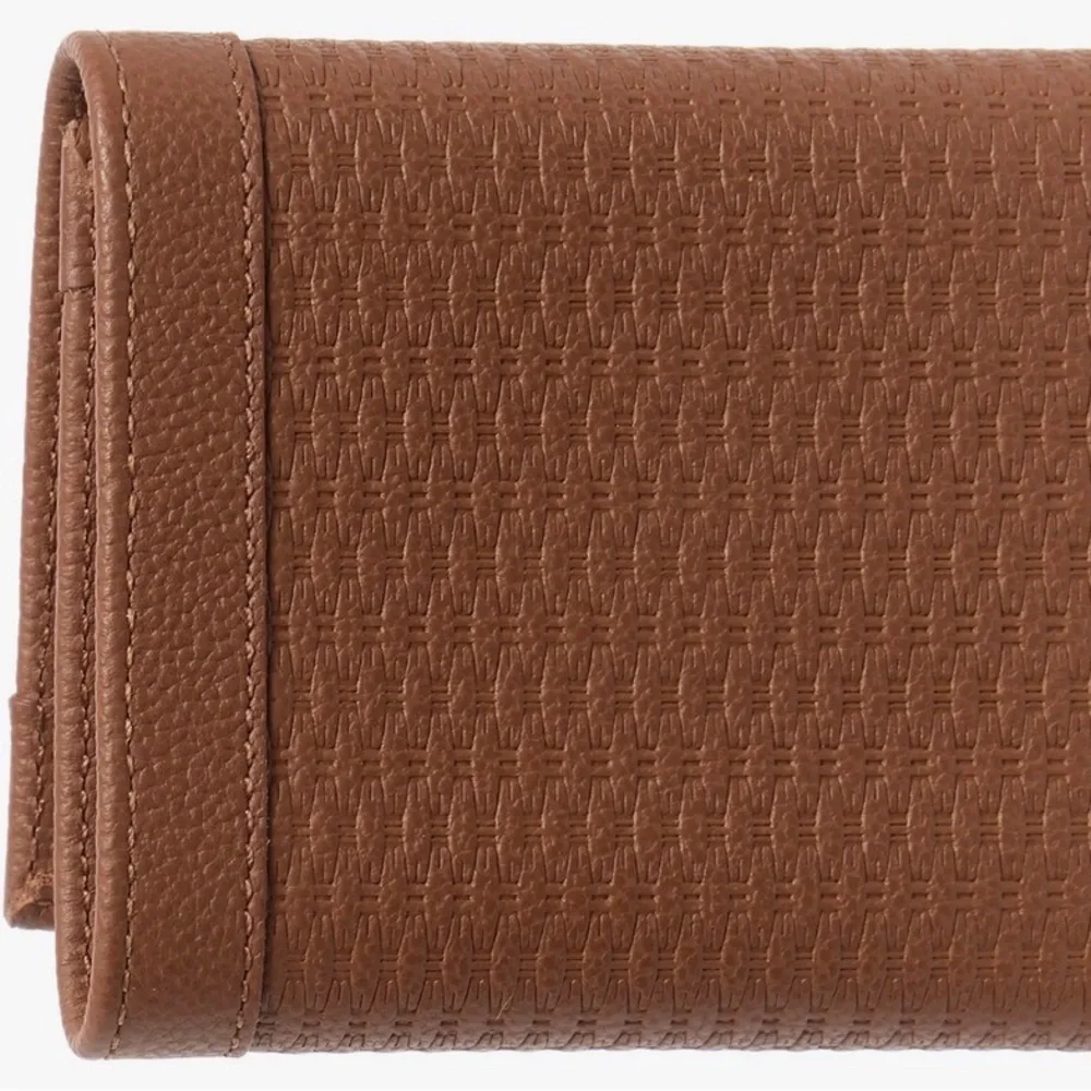 Tommy Bahama Basket Weave Leather Trifold Wallet